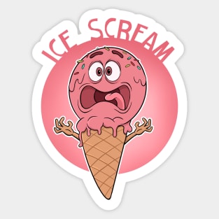 Ice Scream Shirt Design, I love Icecream Sticker